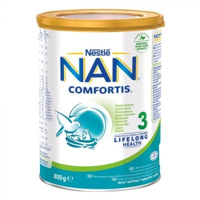 Nestlé® NAN ® Comfortis 3 Висококачествено обогатено преходно мляко на прах за малки деца, след 12-ия месец, 800 гр.