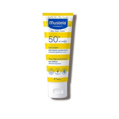 Mustela Слънцезащитен лосион с много висока защита SPF50+ за лице и тяло x40 мл