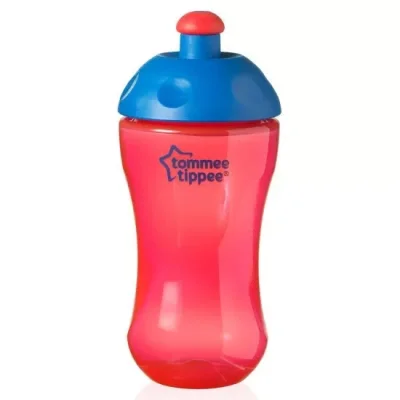 Tommee Tippee FREE FLOW Чаша със спортен накрайник 300 мл, 12м+, ЧЕРВЕНА ТТ.0115