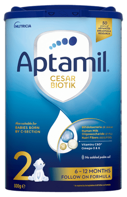 APTAMIL CESAR BIOTIK 2 от 6 до 12-ия месец адаптирано мляко 800g
