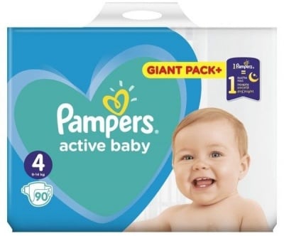 Pampers Бебешки пелени Active Baby S4 (9-14 кг.) 90 бр. 