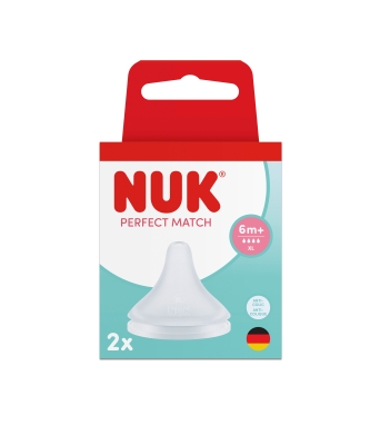 NUK Perfect Match биберон за хранене силикон 6+, XL,2бр.