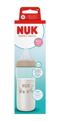 NUK Perfect Match Шише РР 360мл. със силиконов биберон XL, 6+мес., Маймуна