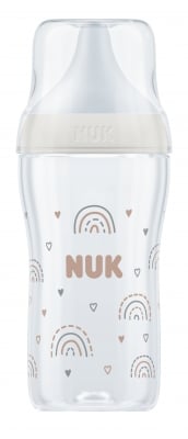 NUK Perfect Match Шише РР 260мл. със силиконов биберон за хранене M, 3+ мес. Дъга