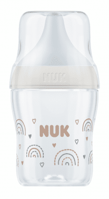 NUK Perfect Match Шише РР 150мл. със силиконов биберон за хранене S, 0+мес. Дъга