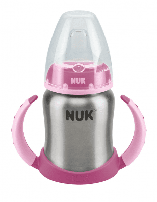 NUK First Choice Шише от неръждаема стомана 125мл. термо, 6+ мес. - Розов