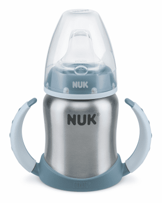 NUK First Choice Шише от неръждаема стомана 125мл. термо, 6+ мес. - Син