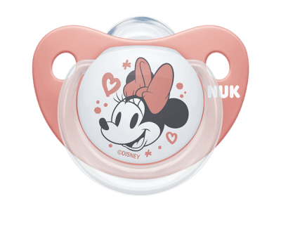 NUK биберон залъгалка силикон 0-6мес. 1бр MICKEY - Червен