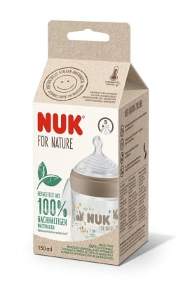 NUK for NATURE Шише РР Temperature Control 150мл. със силиконов биберон 0+ S