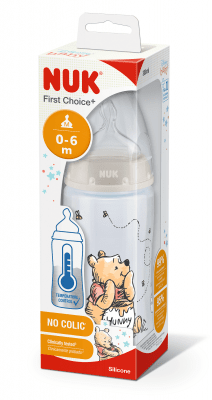 NUK First Choice РР шише Temperature control 300мл силикон 0-6. Disney + box