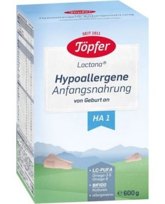 Био хипоалергенно мляко Töpfer Lactana - HA1, 600 g