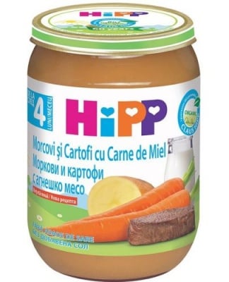 Био ястие Hipp - Моркови, картофи и агнешко, 190 g