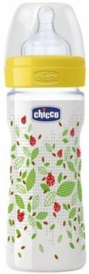 Chicco Шише антиколик със силиконов биберон Romantic PP 250 мл. 2 м.+ 0218