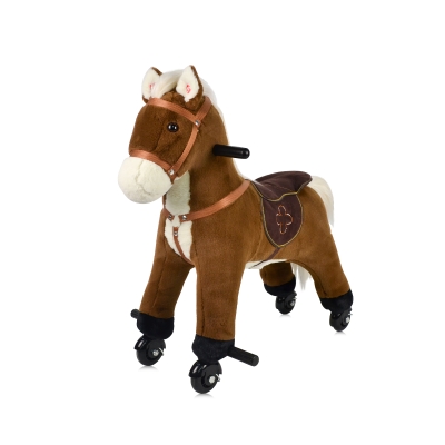 Детско Конче с колела и звук кафяво