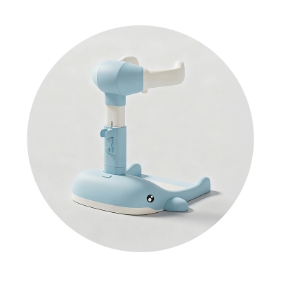 Пом. стойка за къпане с опора Китче синя