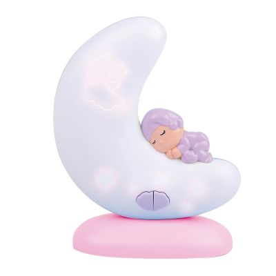 Мултифункционална нощна лампа Луна розов