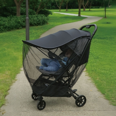 Сенник и мрежа за количка 2 в 1 черна