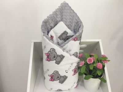 Galix-Двулицева олекотена пелена "Прегърни ме" за повиване и изписване It's a girl