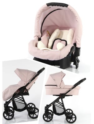 Бебешка количка Retrus Vaya 3 в 1 Pink len