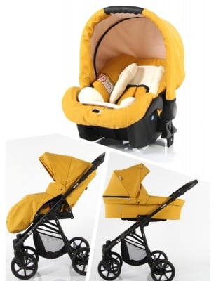 Бебешка количка Retrus Vaya 3 в 1 Yellow len