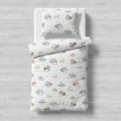 Galix-детски спален комплект сънчовци горски животни