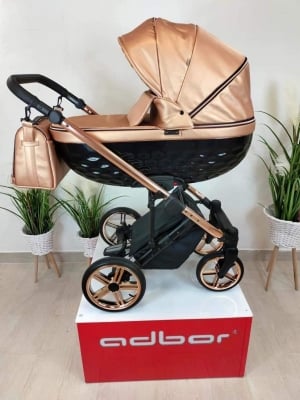 Adbor-бебешка количка 3в1 Avenue 3D: gold