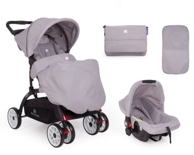 Комбинирана количка 2 в 1 Airy Light Grey