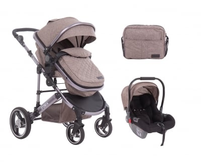 Комбинирана количка 3 в 1 с трансф.седалка D`ora Beige