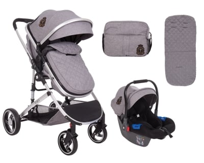 Комбинирана количка 3 в 1 Tiara Grey