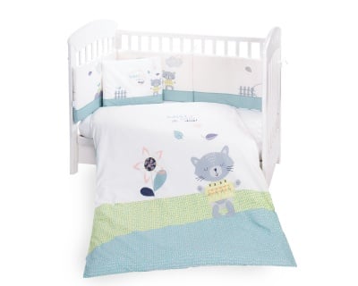 Бебешки спален комплект 6 части 70/140 Cat Lovely Day