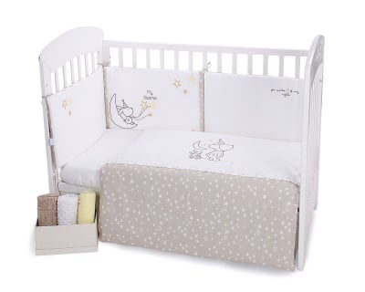 Бебешки спален комплект 2 части EU style 60/120 бродерия Little Dreamer Stars