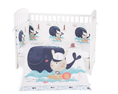 Бебешки спален комплект 2 части EU style 70/140 Happy Sailor