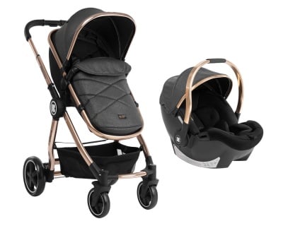 Комбинирана количка 3 в 1 Allure Black gold chrome