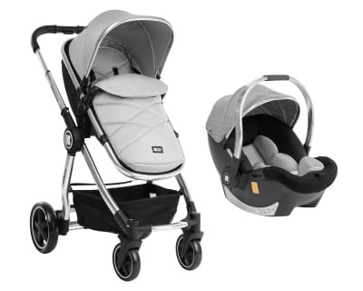Комбинирана количка 3 в 1 Allure Grey silver chrome