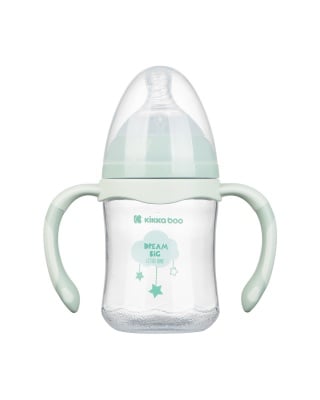 Шише с широко гърло и антиколик биберон 180мл Mint Cloud