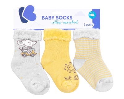 Бебешки памучни термо чорапи Joyful Mice 0-6 месеца
