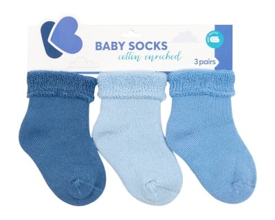 Бебешки памучни термо чорапи дълги BLUE 1-2 години