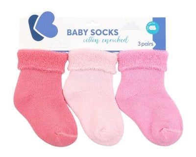 Бебешки памучни термо чорапи дълги PINK 2-3 години