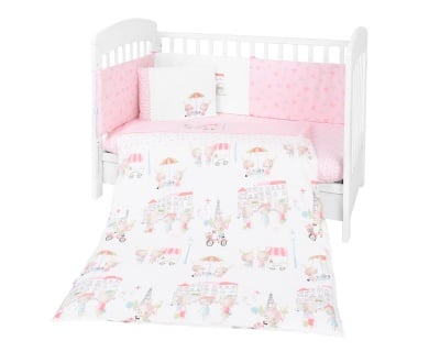 Бебешки спален комплект 6 части 70/140 Day in Paris