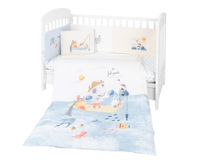 Бебешки спален комплект 6 части 60/120 The Fish Panda