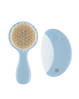 Гребен и четка от естествен косъм Stripy Friends