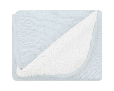 Плетено памучно одеяло с шерпа Dream Big Blue