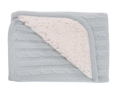 Плетено памучно одеяло с шерпа Mint