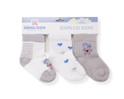 Бебешки памучни чорапи LOVE ROME GRAY 1-2 години
