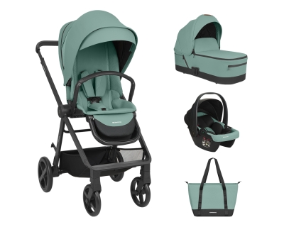 Комбинирана количка 3в1 с кош за новородено Mia Mint