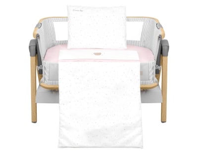 Бебешки спален комплект за мини-кошара 5ч Dream Big Pink