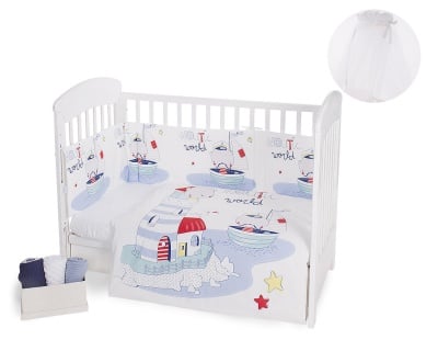 Бебешки спален комплект 3 части Nautic с комарник 200/540