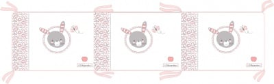 Обиколник с вата Pink Bunny 180см