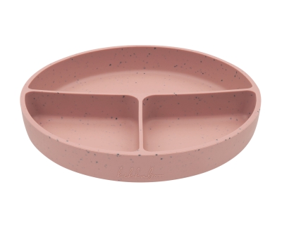 Чиния с отделения и вакуумно дъно Platinum Silicone Blush