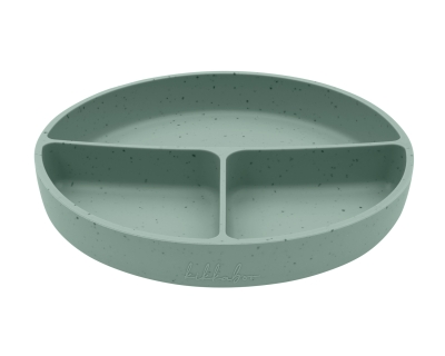 Чиния с отделения и вакуумно дъно Platinum Silicone Sage